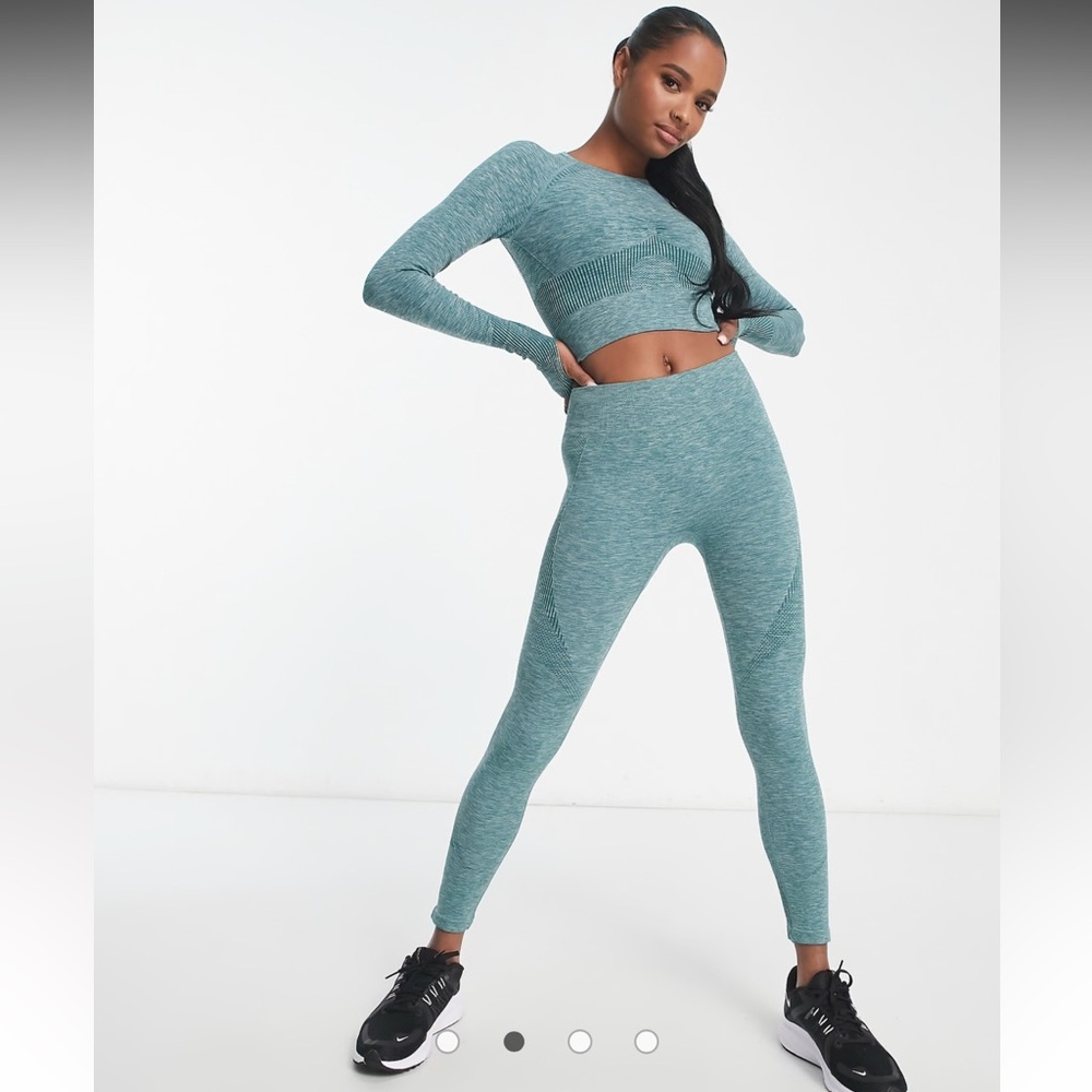 ASOS seamless sculpting leggings and long sleeve top set